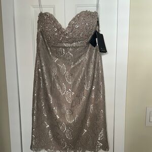 Elegant Lace Strapless Dress